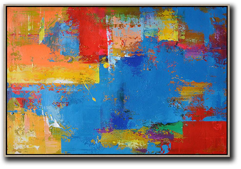 Horizontal Palette Knife Contemporary Art - Canvas Art Online Extra Large